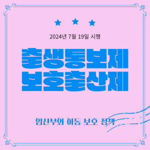 출생통보제, 보호출산제 시행