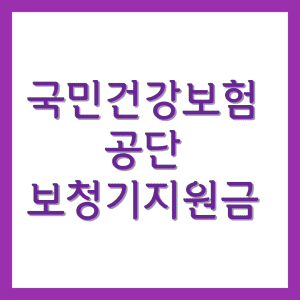 국민건강보험공단 보청기지원금