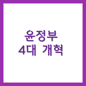 윤정부 4대 개혁