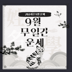 2024년 9월 무일간 운세