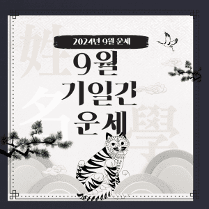 2024년 9월 기일간 운세