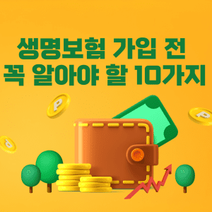 생명보험 가입 전  꼭 알아야 할 10가지